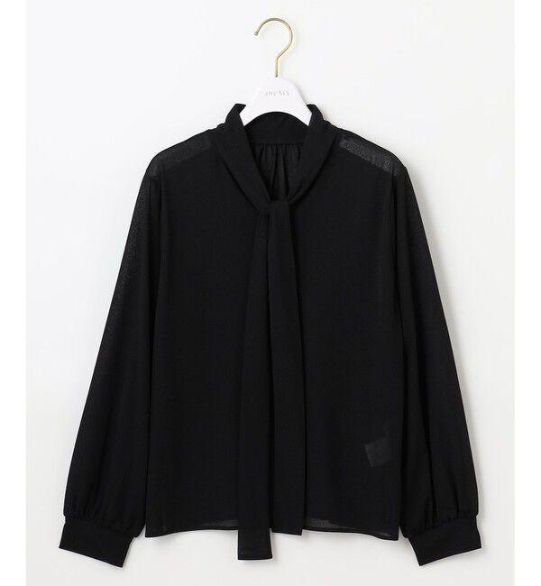 ANY SIS「【前後着用可能】シアー2WAYボウタイ プルオーバー」|シャツ・ブラウス|