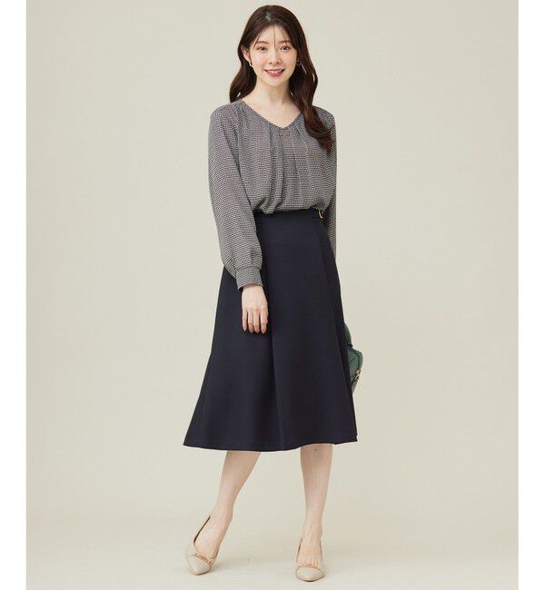 any SiS「【WEB限定】エニポカシリーズVネック ブラウス」|シャツ・ブラウス|