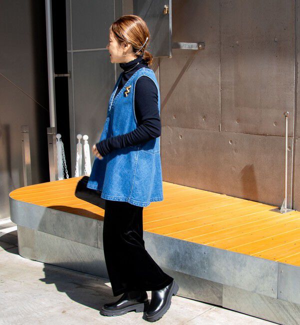 Rie Miller「【RM denim】ペプラムジレデニムブラウス」|シャツ・ブラウス|