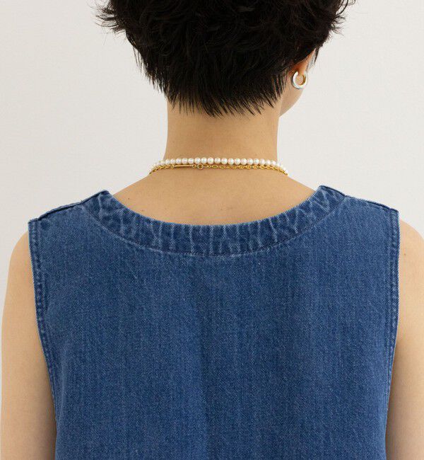 Rie Miller「【RM denim】ペプラムジレデニムブラウス」|シャツ・ブラウス|