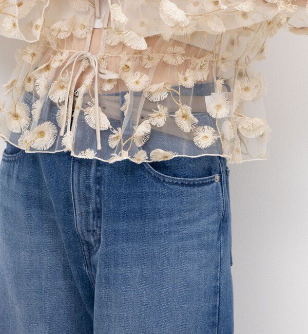 NOLLEY'S「《セットアップ対応》ウォッシャブルチュール刺繍2WAYブラウス」|シャツ・ブラウス|