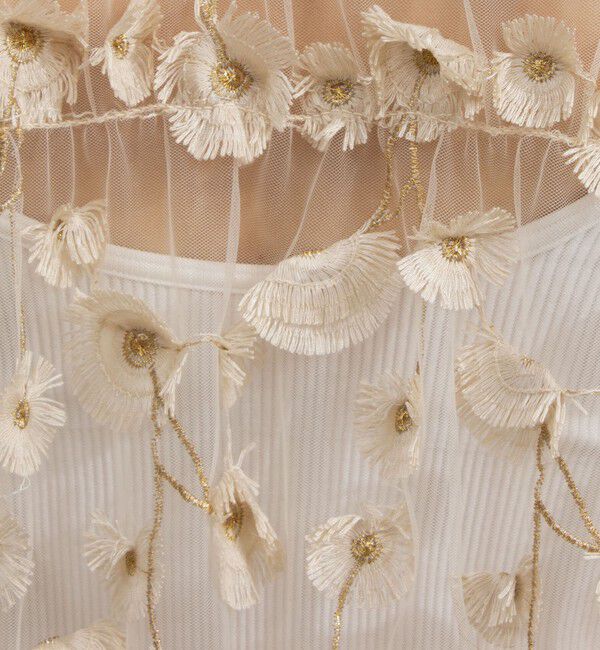 NOLLEY'S「《セットアップ対応》ウォッシャブルチュール刺繍2WAYブラウス」|シャツ・ブラウス|