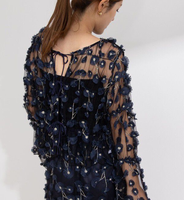 NOLLEY'S「《セットアップ対応》ウォッシャブルチュール刺繍2WAYブラウス」|シャツ・ブラウス|