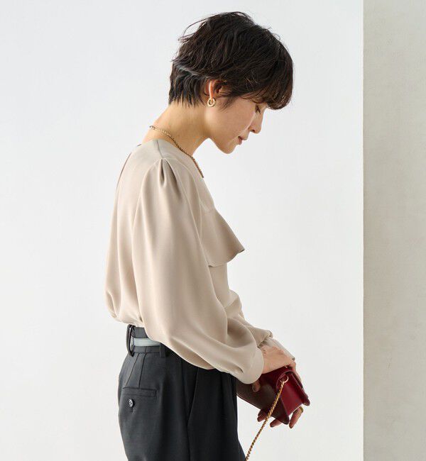 NOLLEY'S「《セットアップ対応》ウォッシャブルダブルクロスブラウス」|シャツ・ブラウス|