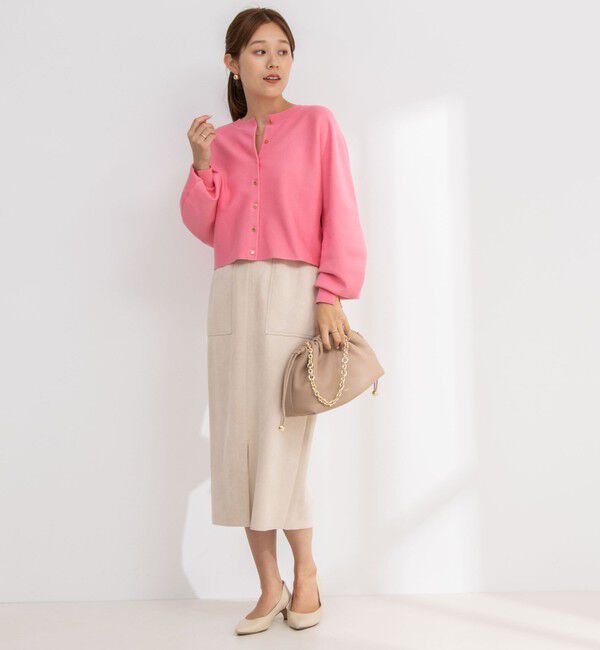 NOLLEY'S「ウォッシャブルダンボールスエードポケ付きタイトスカート」|タイト|