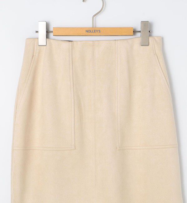 NOLLEY'S「ウォッシャブルダンボールスエードポケ付きタイトスカート」|タイト|