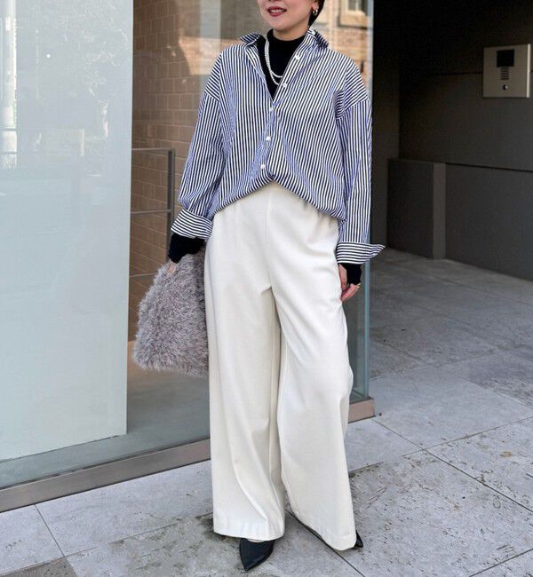 NOLLEY'S「《セットアップ対応》ウォッシャブル両面起毛イージーワイドパンツ」|その他|