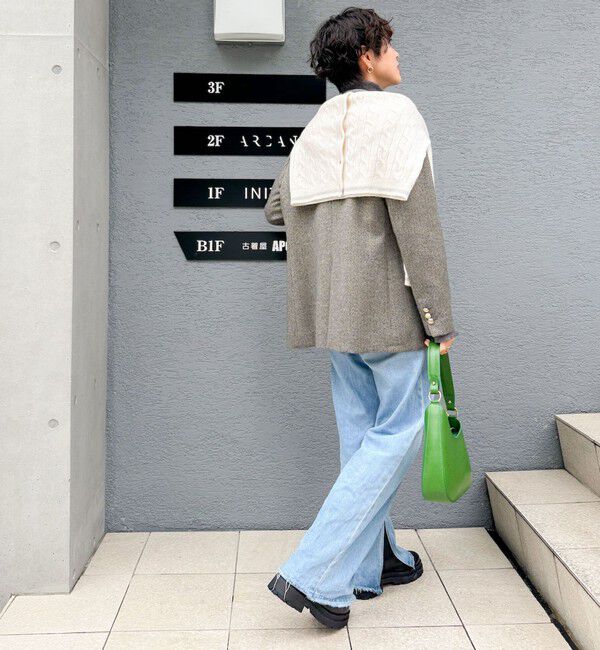 NOLLEY'S「ホールガーメントケーブル柄配色カーディガン」|カーディガン|