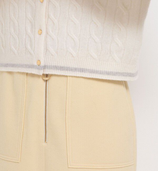 NOLLEY'S「ホールガーメントケーブル柄配色カーディガン」|カーディガン|