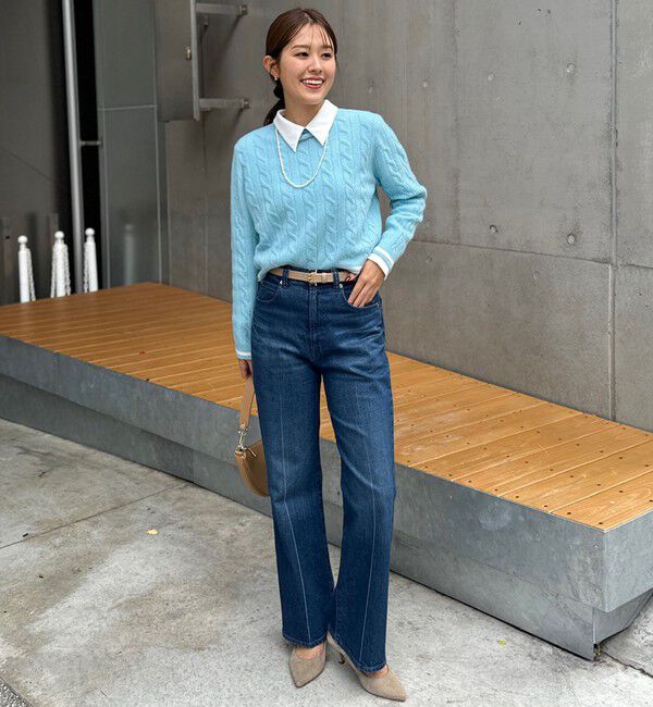 NOLLEY'S「ホールガーメントケーブル柄配色カーディガン」|カーディガン|