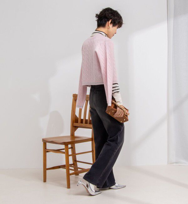 NOLLEY'S「ホールガーメントケーブル柄配色カーディガン」|カーディガン|