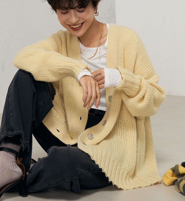 NOLLEY'S「《手洗い可能》アルパカMIX Vネックカーディガン」|カーディガン|