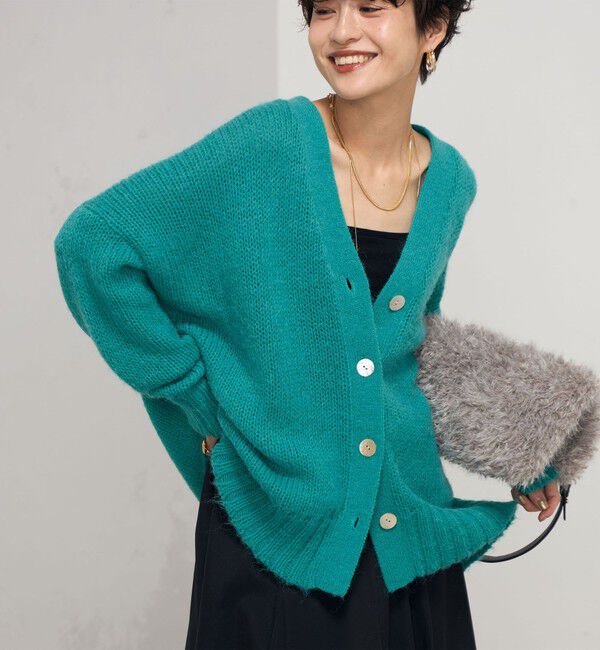 NOLLEY'S「《手洗い可能》アルパカMIX Vネックカーディガン」|カーディガン|