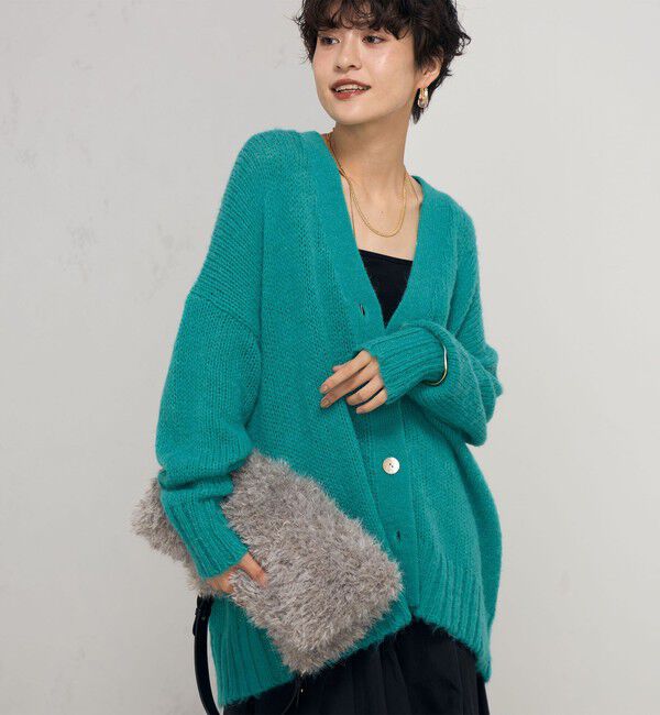 NOLLEY'S「《手洗い可能》アルパカMIX Vネックカーディガン」|カーディガン|