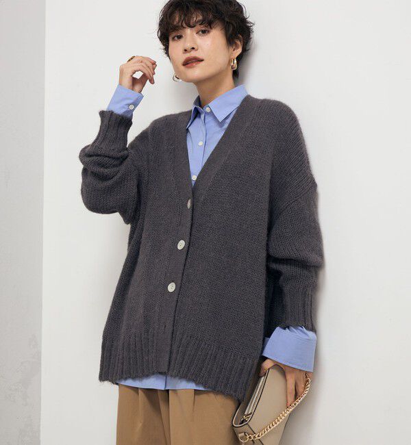 NOLLEY'S「《手洗い可能》アルパカMIX Vネックカーディガン」|カーディガン|