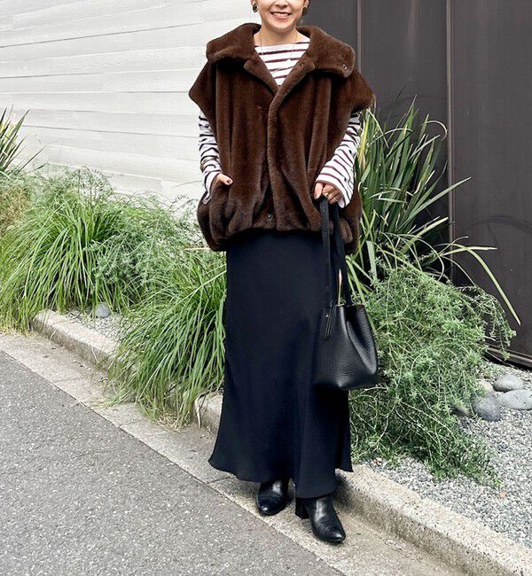 NOLLEY'S sophi「【追加】《オールシーズン対応》ウォッシャブルマットサテンナロースカート」|スカート|