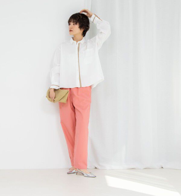 NOLLEY'S「ウォッシャブル多機能ウエストフリルテーパードパンツ」|その他|