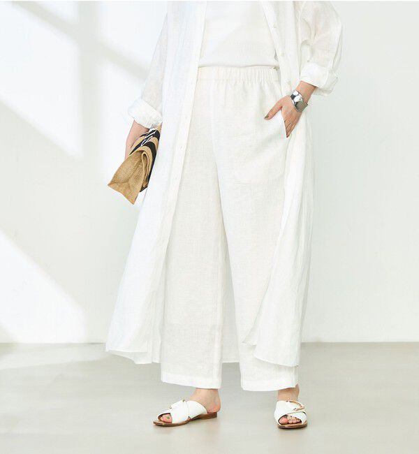 NOLLEY'S「【WEB STAFF恵☆別注カラーあり】《セットアップ対応》リネンセミワイドパンツ」|その他|