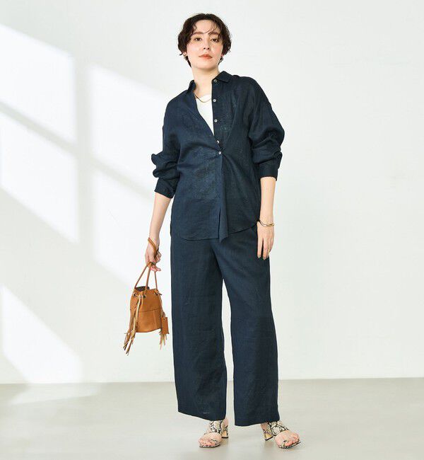 NOLLEY'S「【WEB STAFF恵☆別注カラーあり】《セットアップ対応》リネンセミワイドパンツ」|その他|