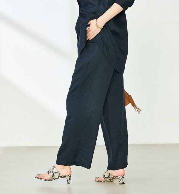NOLLEY'S「【WEB STAFF恵☆別注カラーあり】《セットアップ対応》リネンセミワイドパンツ」|その他|