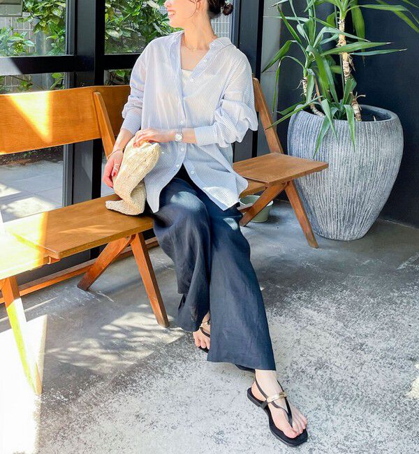 NOLLEY'S「【WEB STAFF恵☆別注カラーあり】《セットアップ対応》リネンセミワイドパンツ」|その他|