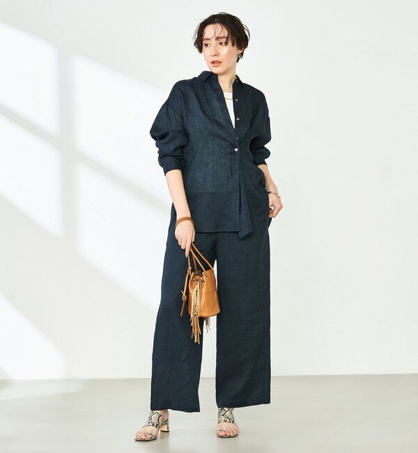 NOLLEY'S「【WEB STAFF恵☆別注カラーあり】《セットアップ対応》リネンセミワイドパンツ」|その他|