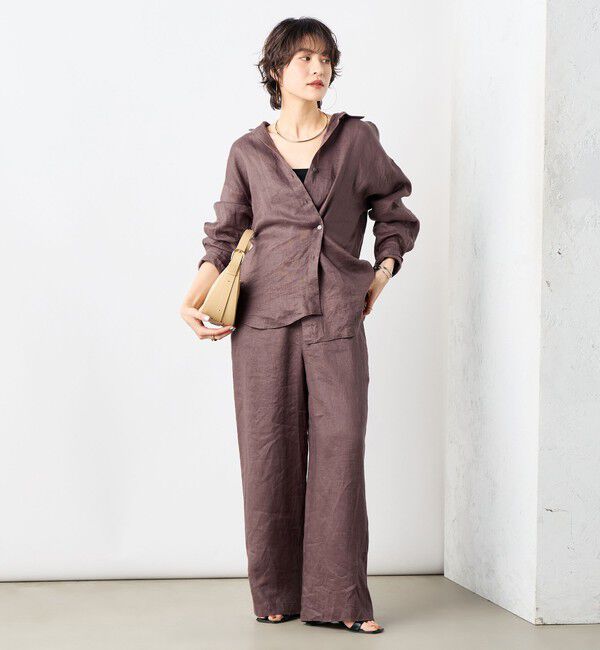 NOLLEY'S「【WEB STAFF恵☆別注カラーあり】《セットアップ対応》リネンセミワイドパンツ」|その他|
