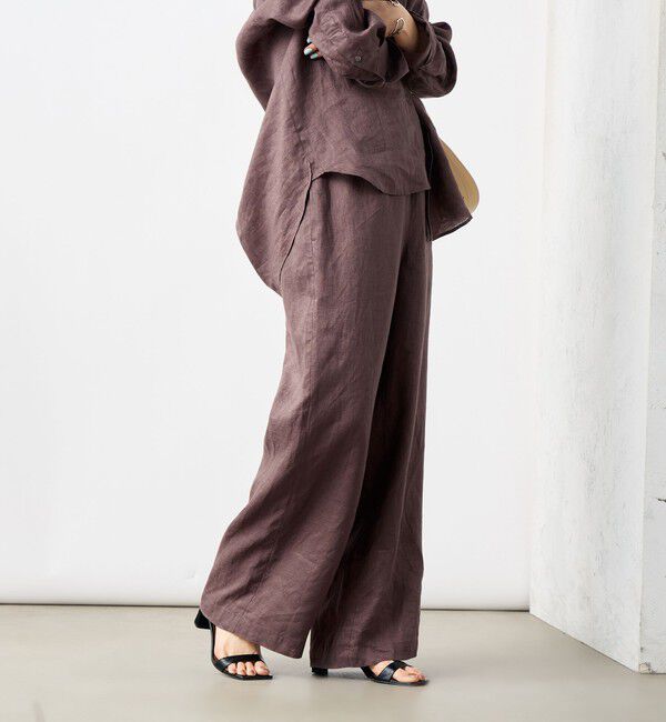 NOLLEY'S「【WEB STAFF恵☆別注カラーあり】《セットアップ対応》リネンセミワイドパンツ」|その他|