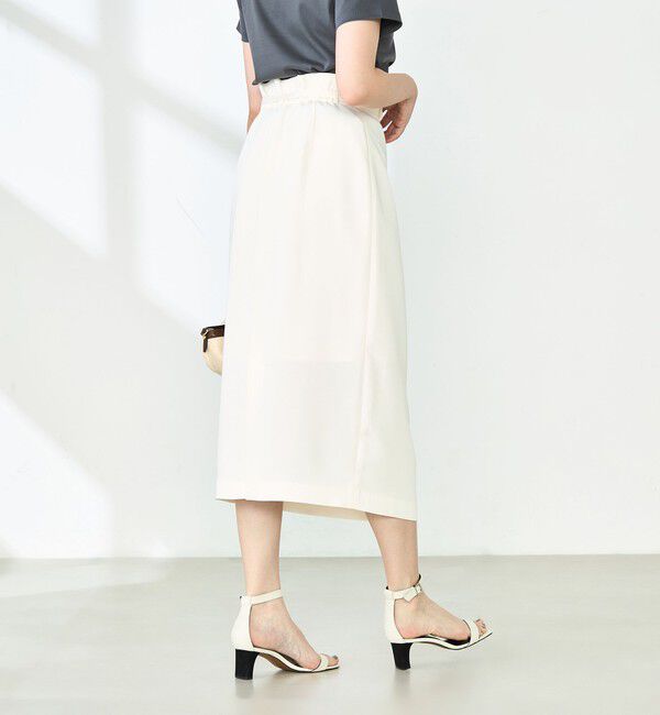 NOLLEY'S「ウォッシャブル片タック タイトミディスカート」|タイト|