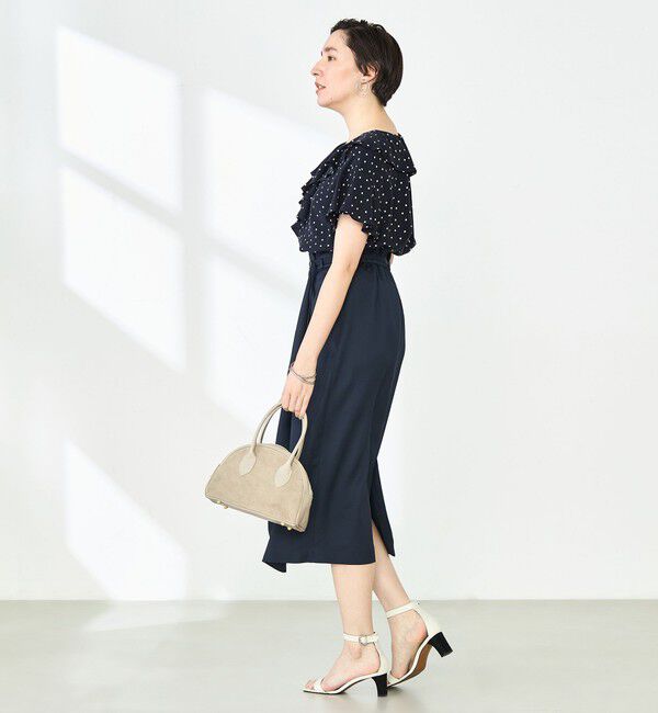 NOLLEY'S「ウォッシャブル片タック タイトミディスカート」|タイト|