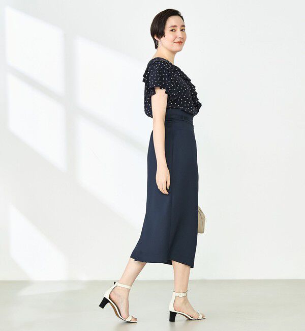 NOLLEY'S「ウォッシャブル片タック タイトミディスカート」|タイト|