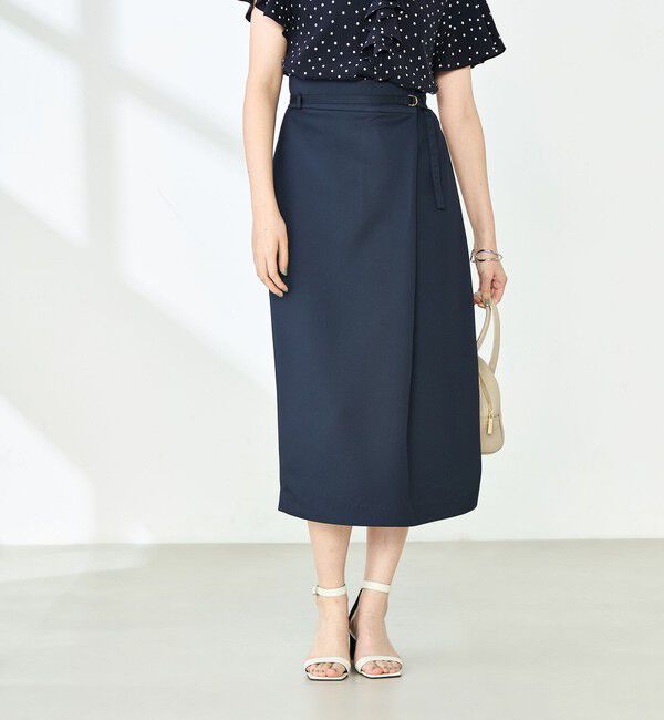 NOLLEY'S「ウォッシャブル片タック タイトミディスカート」|タイト|