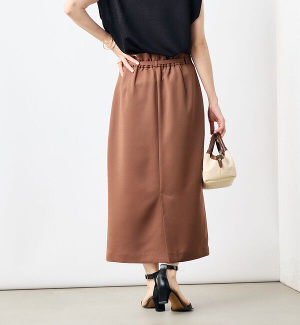 NOLLEY'S「ウォッシャブル片タック タイトミディスカート」|タイト|