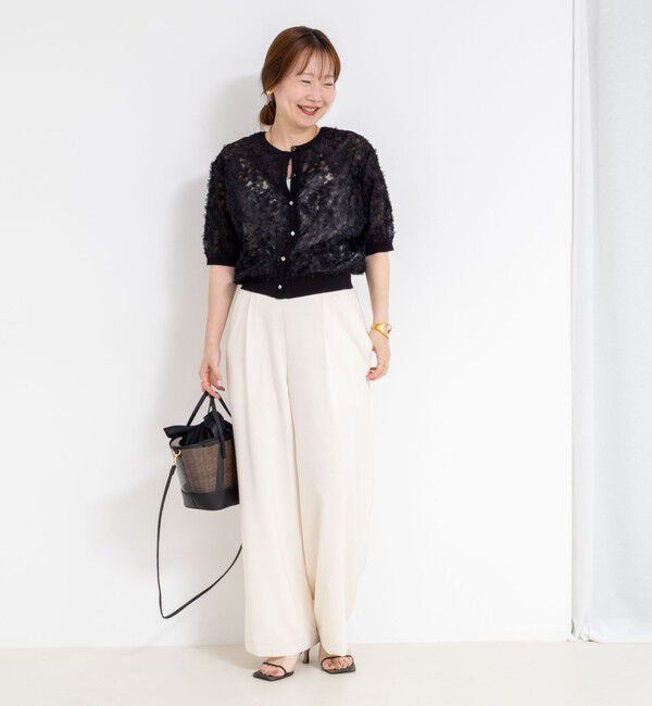 NOLLEY'S「《セットアップ対応》ウォッシャブル麻調タックワイドパンツ」|その他|