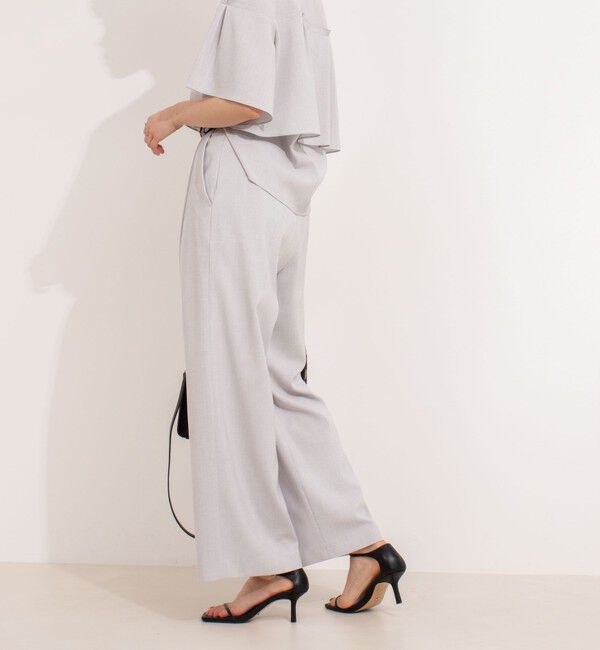 NOLLEY'S「《セットアップ対応》ウォッシャブル麻調タックワイドパンツ」|その他|