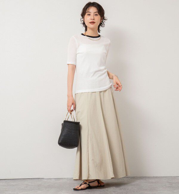 NOLLEY'S sophi「シアー配色トリミング半袖Tシャツ」|Tシャツ・カットソー|