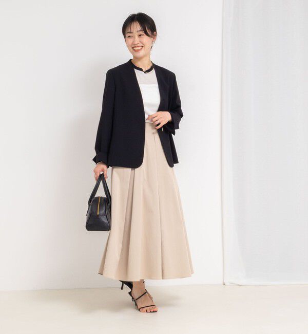 NOLLEY'S sophi「【追加】ウォッシャブルタフタタックフレアスカート」|フレア|