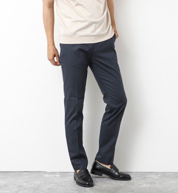 NOLLEY'S goodman「《ビジカジ対応》【COOLMOTION】シャークスキン 接触冷感スリムフィット 25SS」|チノ|