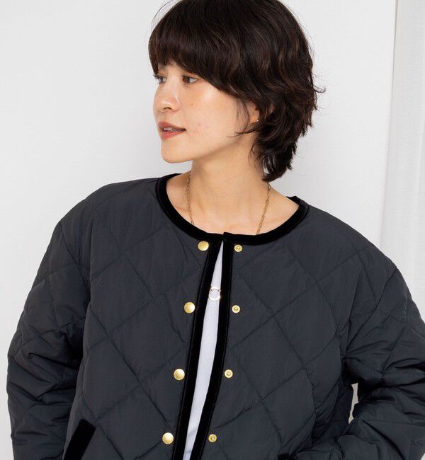 NOLLEY'S「【TAION&times;LIMONTA】別注ベロアパイピングショートダウン」|ダウン|