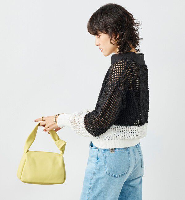 NOLLEY'S「《手洗い可能》テープメッシュ編ポロプルオーバー」|ニット・セーター|