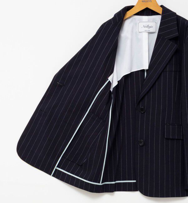 NOLLEY'S「【WEB＆一部店舗限定色アイテム】ウォッシャブルストライプオーバージャケット」|テーラードジャケット|