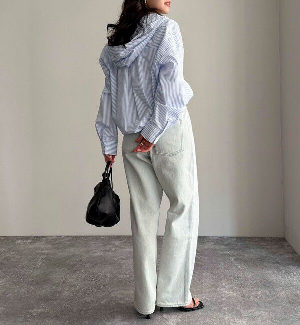 fredy emue「ストライプフーディーシャツ」|シャツ・ブラウス|