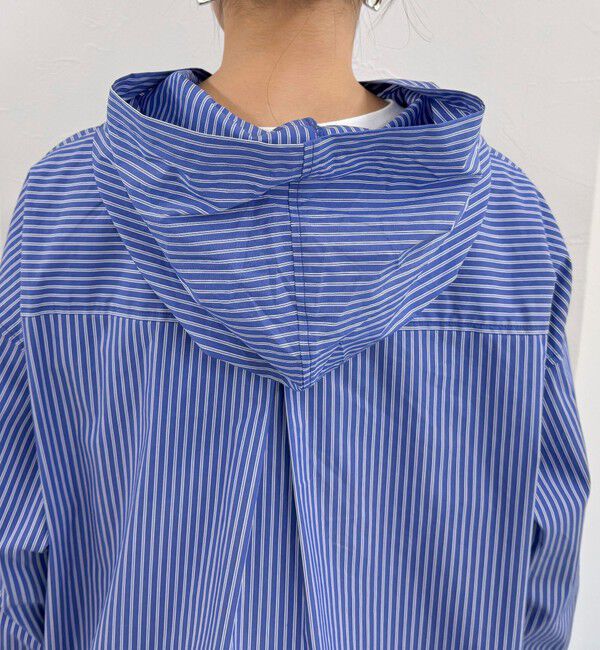 fredy emue「ストライプフーディーシャツ」|シャツ・ブラウス|