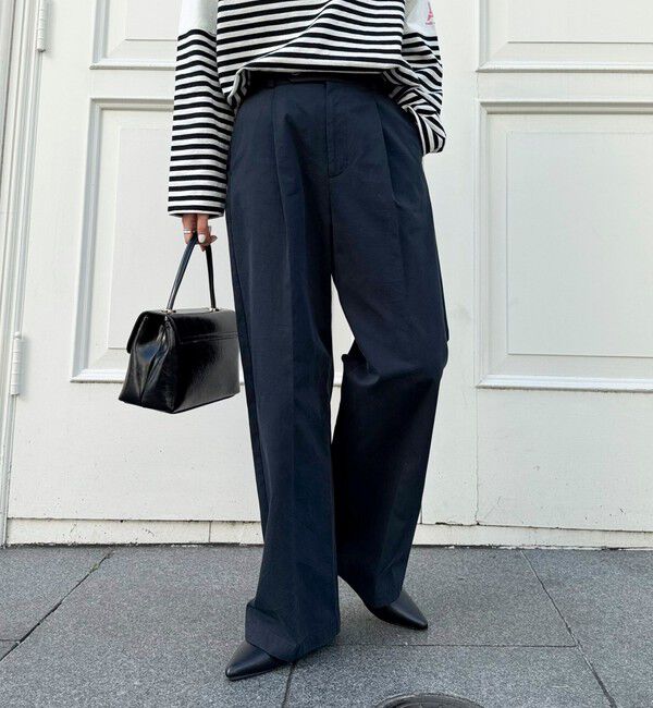 fredy emue「【低身長サイズ34有り】チノタックパンツ」|チノ|