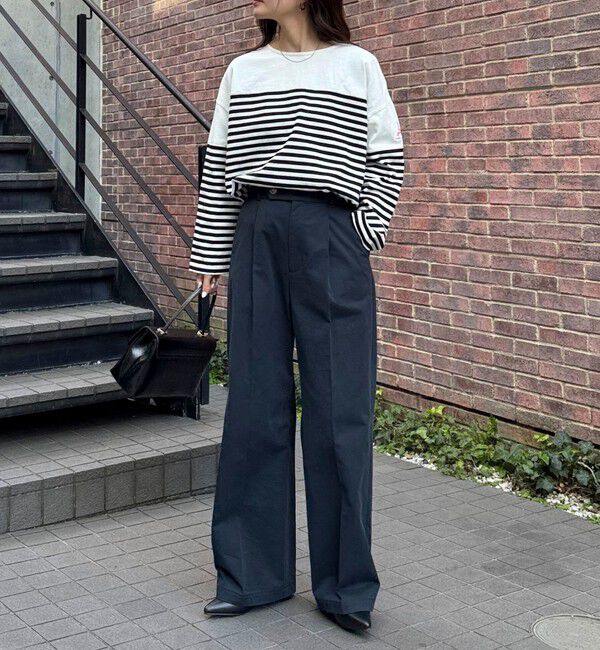 fredy emue「【低身長サイズ34有り】チノタックパンツ」|チノ|