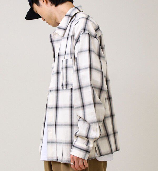 GLOSTER「【奥行きのある色合い】オンブレチェック ロングスリーブシャツ」|シャツ・ブラウス|