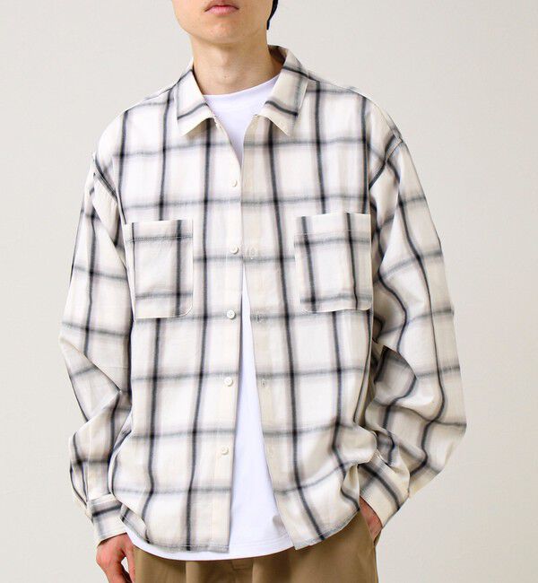 GLOSTER「【奥行きのある色合い】オンブレチェック ロングスリーブシャツ」|シャツ・ブラウス|