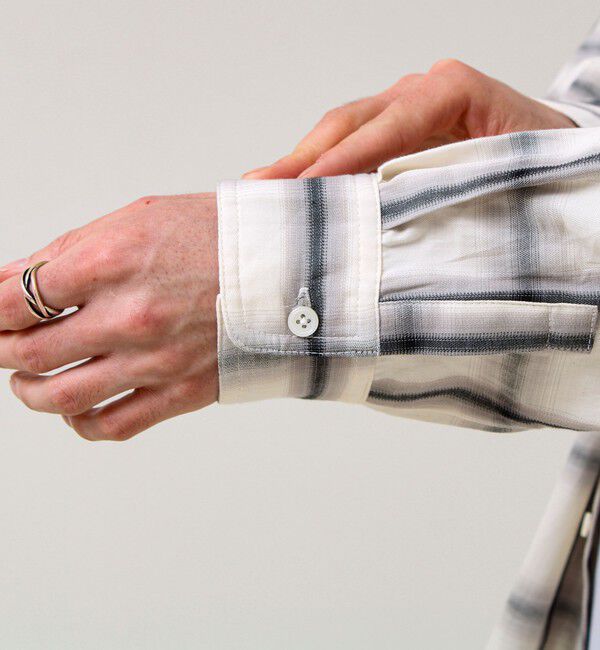 GLOSTER「【奥行きのある色合い】オンブレチェック ロングスリーブシャツ」|シャツ・ブラウス|