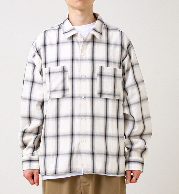 GLOSTER「【奥行きのある色合い】オンブレチェック ロングスリーブシャツ」|シャツ・ブラウス|