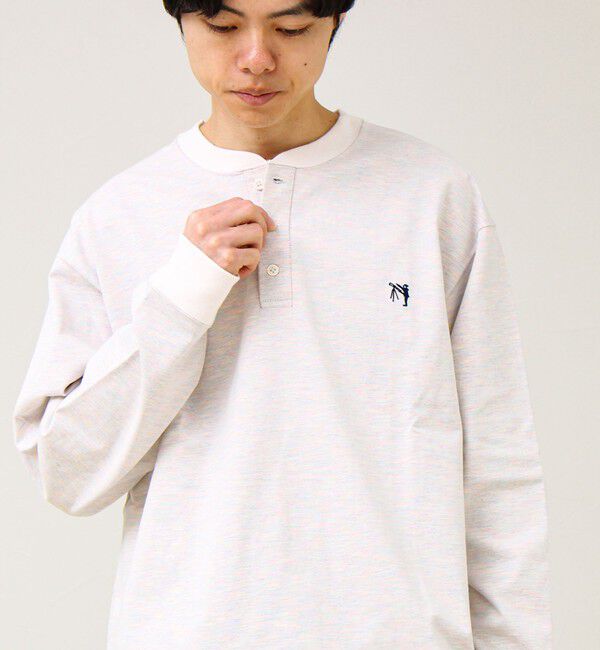 GLOSTER「【BOY刺繍】裏グラデーション ヘンリーネック ロンT」|Tシャツ・カットソー|